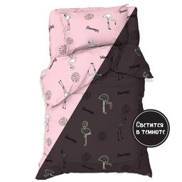 Постельное бельё Этель 1,5 сп Flamingos 143х215 см, 150х214 см, 50х70 см -1 шт, 100% хлопок, бязь