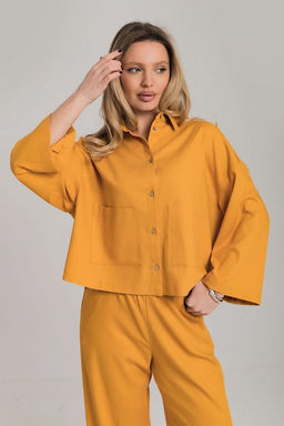 Костюм М325030а горчичный - Елена фото 5