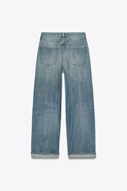 ZW COLLECTION MID-WAIST BAGGY JEANS - Zara фото 3