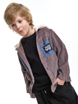 Рубашка вельветовая UD 8012 коричневый