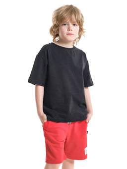 Футболка хлопок подросткам для школы 22-7626 черный - Mini maxi фото 10