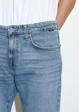 Milan Premium Blue Puslu Ac?k Mavi Jean Pantolon  фото 8