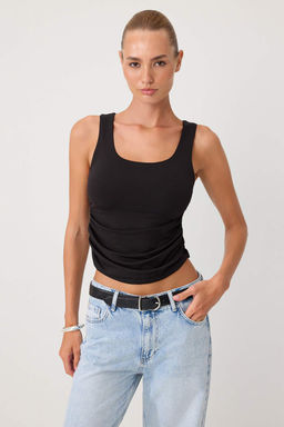 Siyah-Beyaz-Lacivert 3l_ Fitted/V_cuda Oturan Kal_n Ask_l_ Esnek _rme Atlet TWOSS26AL00137 - Trendyolmilla фото 2
