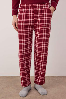 Bordo Polar Ekose Orme Pijama Tak?m? TEDAW25PT00035 - Trendyolmilla фото 6