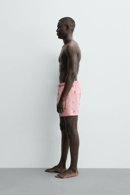 SWIMMING TRUNKS WITH COMBINED EMBROIDERY - Zara фото 5