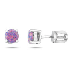 Серьги, опал лаванда, Ю-25001р