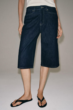 BERMUDA DENIM TIRO MEDIO ZW COLLECTION / Azul - Zara фото 2