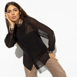 Блуза из полупрозрачной ткани Модное притяжение - Charutti фото 2