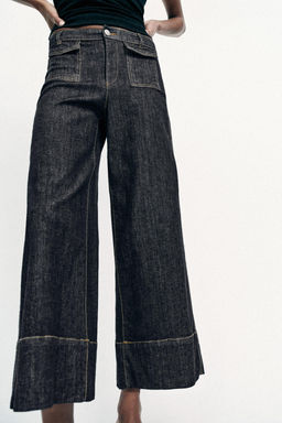 PANTALON Z1975 CULOTTE DENIM / Negro
