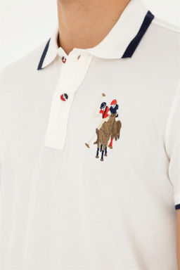U. S. Polo Assn / Мужская базовая футболка цвета экрю - U.s. polo assn фото 7