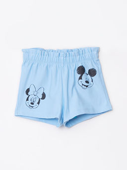 Beli Lastikli Minnie ve Mickey Mouse Bask?l? K?z Bebek ?ort