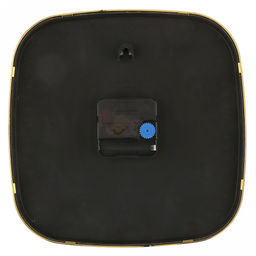 Часы настенные "Эдем" 21,3х21,3х4см, мягкий ход, циферблат зеленый; цифры арабские, золотой; корпус пластик, золотой; в коробке (Китай)