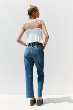 Z.02 STRAIGHT HIGH-WAIST ANKLE JEANS - Zara фото 5