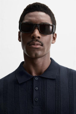 RIBBED KNIT POLO SHIRT - Zara фото 6