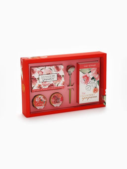Подарочный набор Вдохновляй красотой: крем-мёд с клубникой и хлопком 30 г ? 2 шт., арахис в шоколадной глазури 100 г, чай чёрный с лесными ягодами 70 г, ло?... - Фабрика счастья фото 8