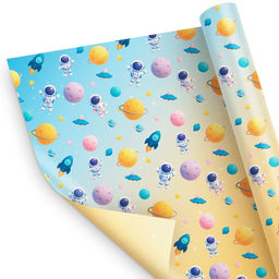 Цена за 10 шт. Бумага глянцевая двухсторонняя «Космос», 50 × 70 см