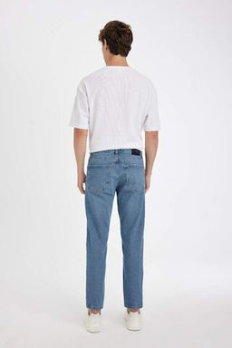 Узкие зауженные джинсовые брюки с нормальной талией и зауженной посадкой - Defacto фото 7