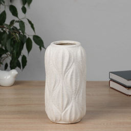 Ваза для цветов «Лиам галант», d=6 см, 20×10 см, керамика, белая