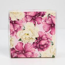 Цена за 5 шт. Коробка для печенья, кондитерская упаковка с пластиковой крышкой, «Тебе с любовью», 13×13×3 см