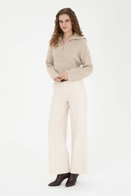 Женский свитер песочного меланжа - U.s. polo assn фото 4