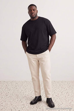 B_y_k Beden Siyah Regular D___k Omuz %100 Pamuk _nterlok Basic T-Shirt TMNSS26BF00007