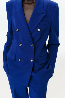 DOUBLE-BREASTED BLAZER WITH SHOULDER PADS - Zara фото 2