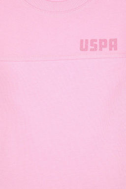 Розовый свитшот с круглым вырезом для девочек Неожиданная скидка в корзине - U.s. polo assn фото 4