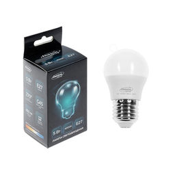 Цена за 2 шт. Лампа светодиодная Luazon Lighting, G45, 5 Вт, E27, 450 Лм, 4000 К, свечение нейтральное белое