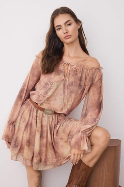 Somon Soyut F?rf?rl? K?sa/Mini Skater Orme Elbise TWOAW26EL00048 - Trendyolmilla фото 2