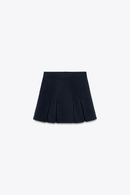 BOX PLEAT KNIT MINI SKIRT - Zara фото 7