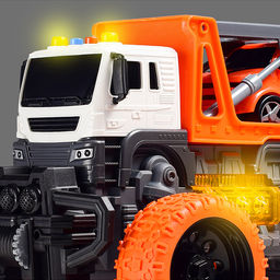 Машина "МегаСити" 1:16 (свет, звук) в коробке (цвет оранжевый)