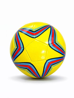 Мяч футбольный, размер 5, 280гр (RKJ-4714) желтый со звездой