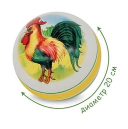 Мяч резиновый РОССИЯ 200мм. (Р1-200) "Петушок"