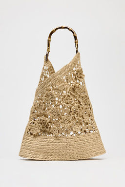 FLORAL BRAIDED TOTE BAG - Zara фото 2