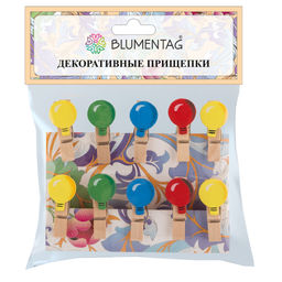 Blumentag WCLB-35 Декоративные прищепки 5 х 10 шт. 3.5 см B01 Разноцветные шарики  фото 4