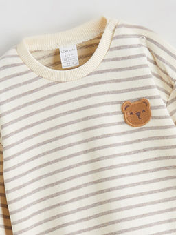 ?izgili Erkek Bebek Sweatshirt ve Pantolon 2li