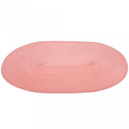 Салфетка под горячее (термосалфетка) Овальная 45х30см, ПВХ, цвет - нежно-розовый (Китай) - Домашняя мода фото 2
