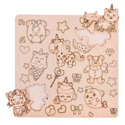 Пазл вкладыш Единороги нецветной - Задира фото 2