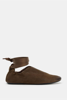 LEATHER LACE-UP SHOES - Zara фото 4