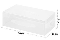 Набор 12 коробок для хранения женской обуви 30*18*10 см Прозрачные складные, с ручкой - Elan gallery фото 2