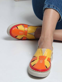 Слипоны 116.2500be. Желтый оранжевый красный