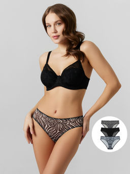 Цена за 2 штуки! Трусы слипы женские в наборе, 3 шт