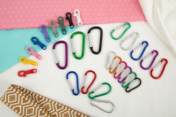 Фурнитура сумочная пластик GHB004 Карабин Gamma ( 14 мм) 10 шт. №13 голубой