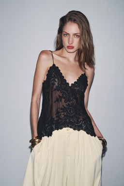 ZW COLLECTION LACE CAMISOLE TOP - Zara фото 2