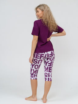 783 Пижама "Буквы/фиолетовый"