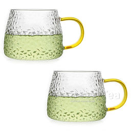 Кружка рельефное стекло, 420 мл, упак. 2 шт - BESTCOFFEE фото 2