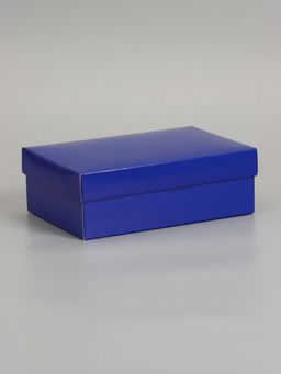 Цена за 5 шт. Коробка складная, крышка-дно, синяя, 21×15×7 см