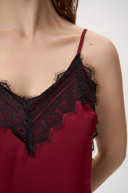 Платье  сорочка (бордовый)