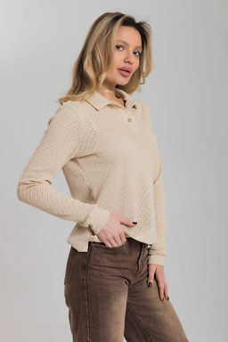 Лонгслив М325289е бежевый - Елена фото 9