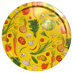 Поднос металлический д28,2см, круглый (Россия)